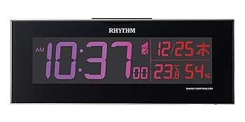 リズム(RHYTHM) 目覚まし時計 電波時計 グラデーション LED 365色 Amazon.co.jp: リズム(RHYTHM) 目覚まし時計 電波時計 デジタル